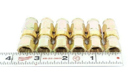 LOT OF 6 NEW SSP U-BUILD HOSE FITTINGS / COUPLINGS (9/16" X 7/16" X 3/8")