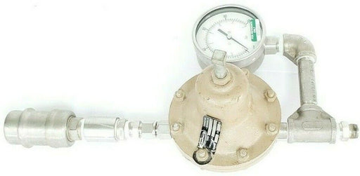 CASHCO TYPE D 10-40PSI REGULATOR VALVE ASSY W/ 0-100PSI GAUGE & QT8-316 FITTING