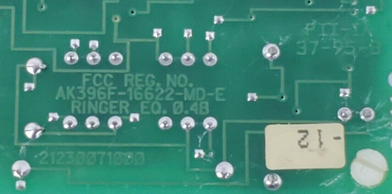 RINGER EQ. AK396F-16622-MD-E CIRCUIT BOARD 21230071000
