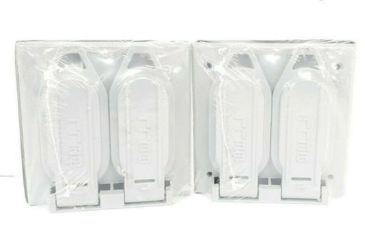 LOT OF 2 NEW BELL OUTDOORS 5148-0 TWO-GANG DEVICE COVERS / DUPLEX RECEPTACLES