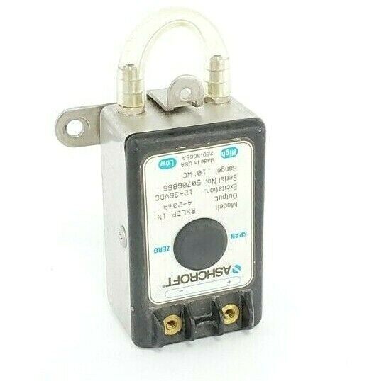 ASHCROFT RXLDP 1% PRESSURE TRANSMITTER 4-20mA, 12-36VDC, 0.10"WC RANGE