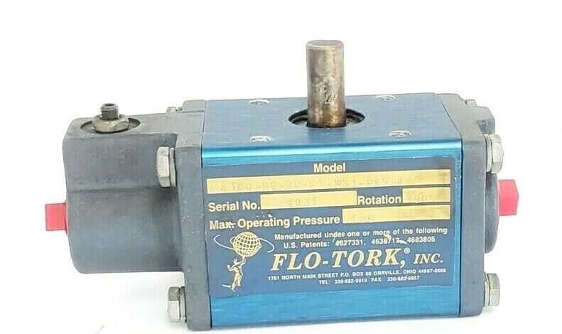 FLO-TORK A100-90-CR-ET-MS1-RKS-N ROTARY ACTUATOR 90DEG 125PSI A10090CRETMS1RKSN