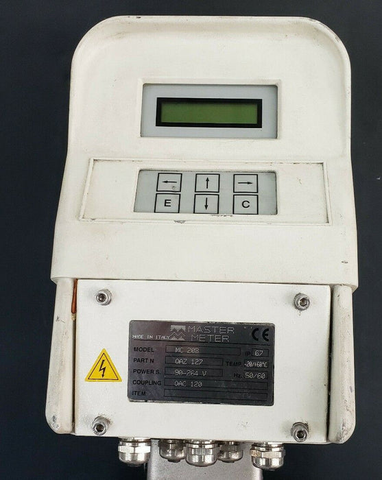 NEW MASTER METER MC-208 QAZ-127 FLOW METER CONTROLLER W/ MUT-2200 QAC-120 VALVE