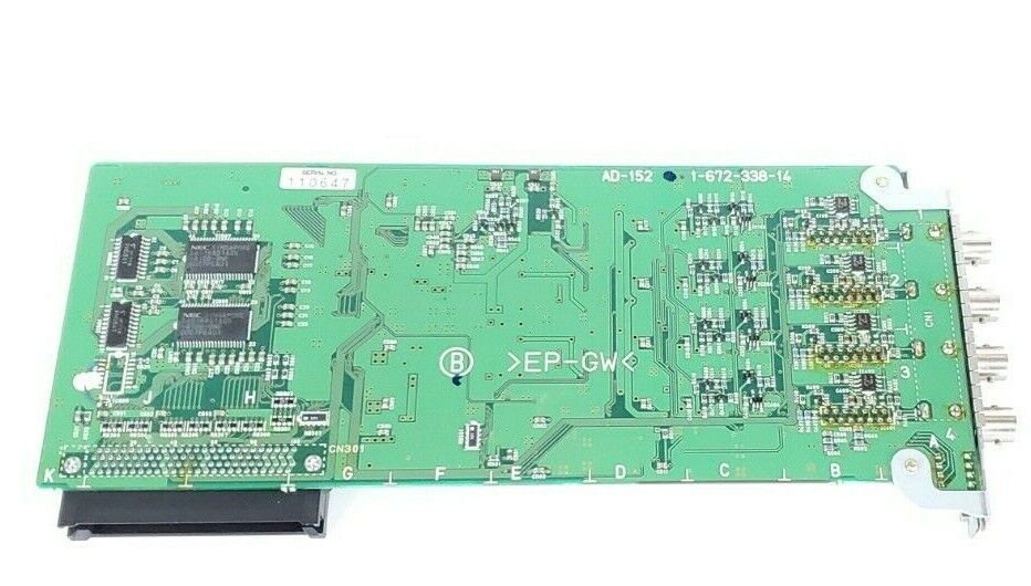 SONY AD-152 1-672-338-14 SURVEILLANCE CIRCUIT BOARD A-8320-890-A (DAMAGED)