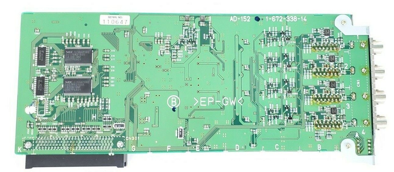 SONY AD-152 1-672-338-14 SURVEILLANCE CIRCUIT BOARD A-8320-890-A (DAMAGED)