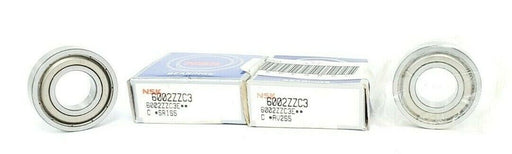 LOT OF 2 NIB NSK 6002ZZC3 SINGLE ROW DEEP GROOVE BALL BEARINGS 6002ZZC3E