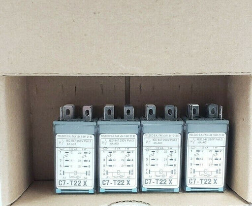 LOT OF 4 NEW RELECO C7-T22X RELAYS C7-T22X/DC 24V, C7T22X