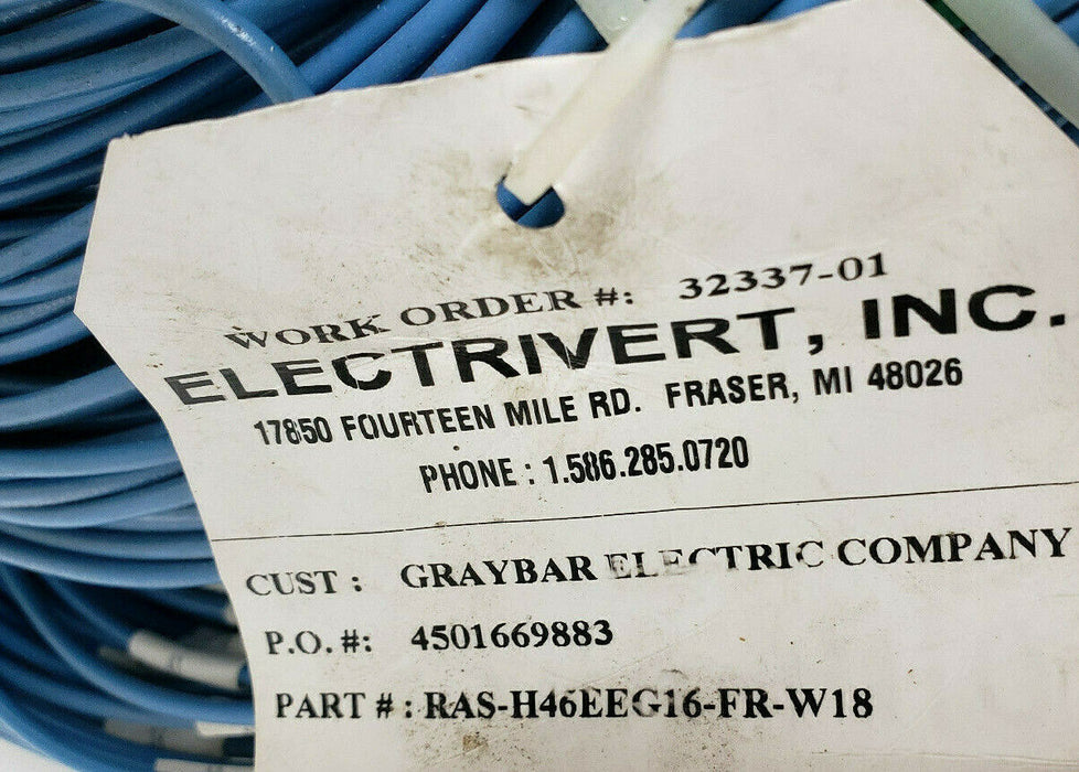 NEW ELECTRIVERT RAS-H46EEG16-FR-W18 CABLE / HARNESS ASSEMBLY E175040 VW-1 182067