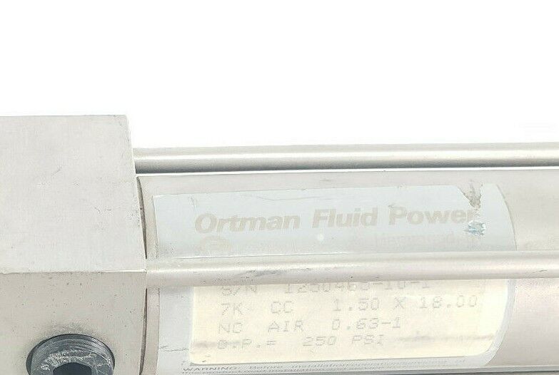 COLT ORTMAN 7K CC AIR 1.50" BORE X 18.00" STROKE PNEUMATIC CYLINDER 250PSI