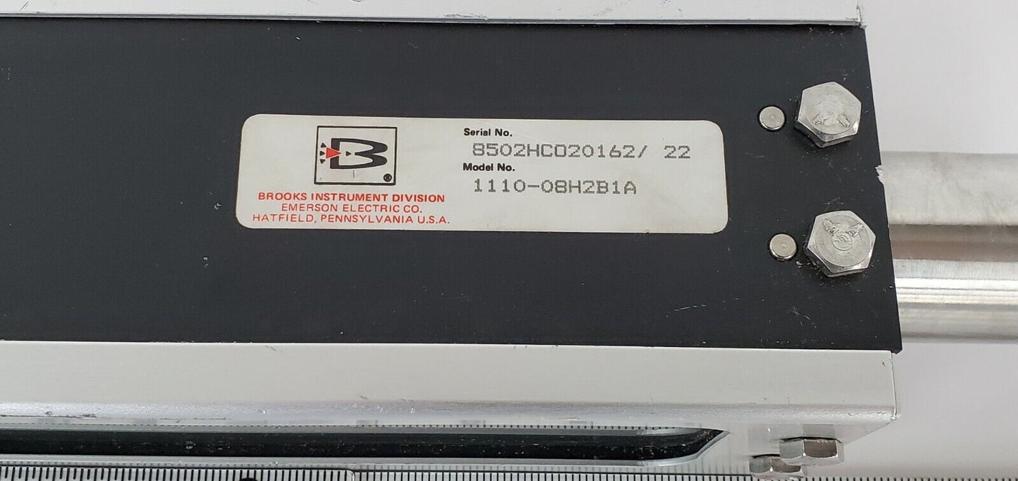 BROOKS INSTRUMENTS 1110-08H2B1A SLPM FLOW METER, 0-100% OF MAX FLOW, 111008H2B1A