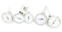 LOT OF 5 TAYLOR BI-THERM THERMOMETERS -50-50DEG C & 20-120DEG C, VARIOUS LENGTHS