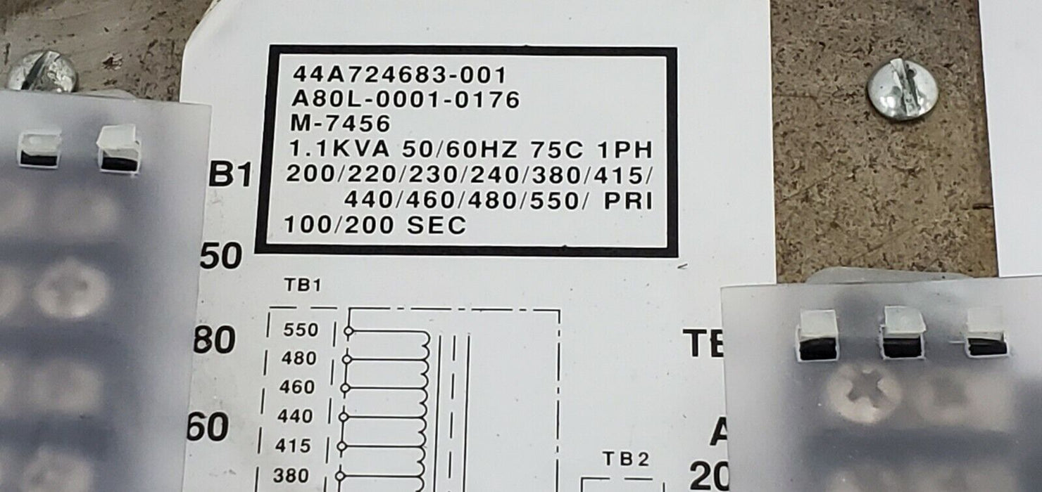 FANUC A80L-0001-0176 TRANSFORMER MULTI-TAP 44A724683-001, 1.1KVA 50/60HZ