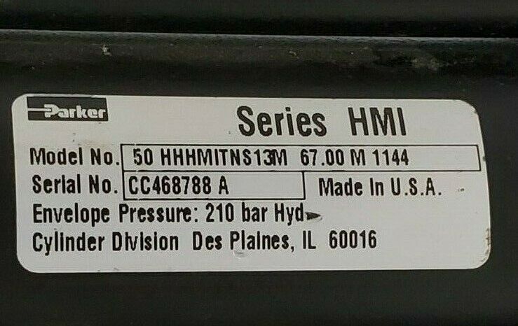 PARKER CYLINDERS 50 HHHMITNS13M-67.00 M 1144 CYLINDER SERIES HMI