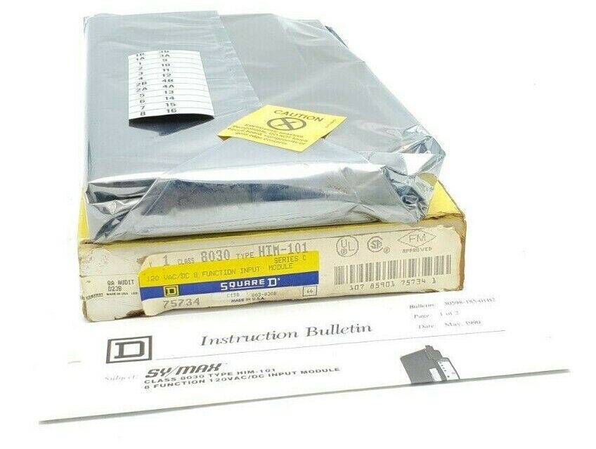 NIB SQUARE D 8030 HIM-101 SER. C 120V AC/DC INPUT MODULE 63004-001-54 8030HIM101