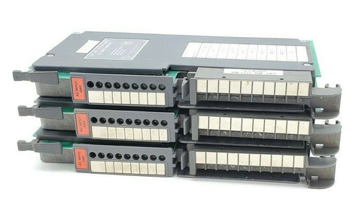 LOT OF 3 ALLEN BRADLEY 1771-IA (120V) AC INPUT MODULES W/ 1771-WA B WIRING ARMS