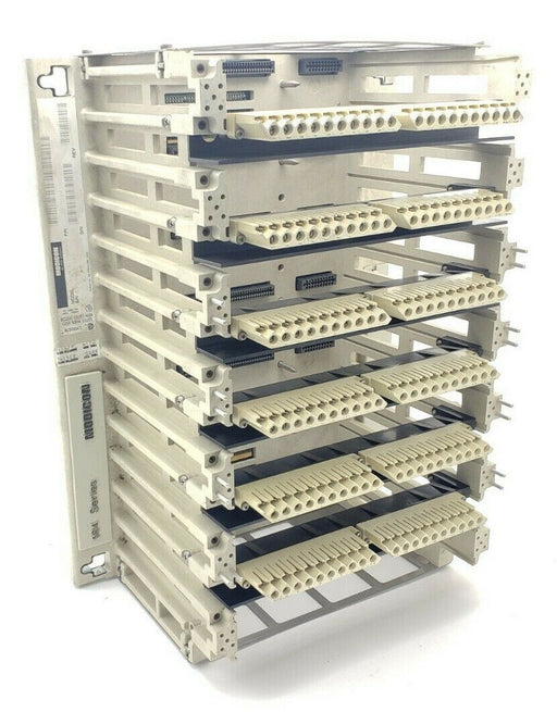 MODICON AS-9534-002 984 SERIES 7-SLOT CHASSIS RACK AS-H819-209 W/ WIRING ARMS
