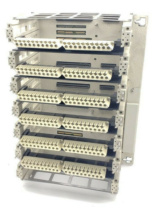 MODICON AS-9534-002 984 SERIES 7-SLOT CHASSIS RACK AS-H819-209 W/ WIRING ARMS