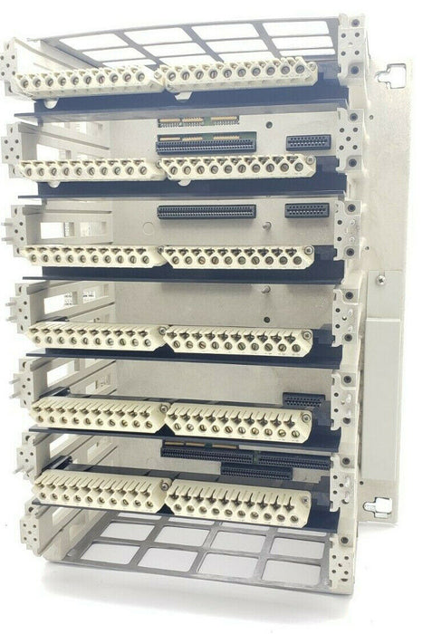 MODICON AS-9534-002 984 SERIES 7-SLOT CHASSIS RACK AS-H819-209 W/ WIRING ARMS
