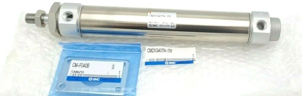 NEW SMC CM2XG40TN-178 MICROSPEED CYLINDER W/ CM-F040B CM9Z13 FLANGE BRACKETS