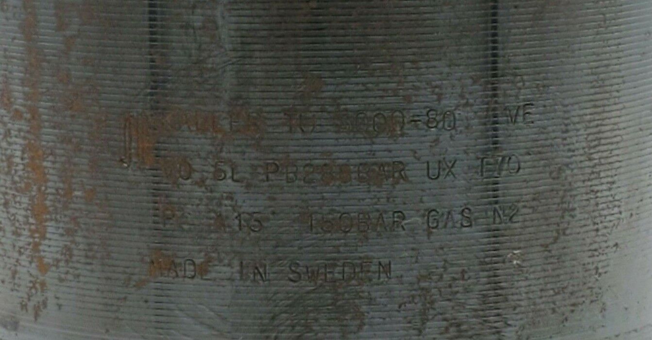 KALLER TU-3000-80 NITROGEN GAS SPRING, MAX 150 BAR, GM M-1500