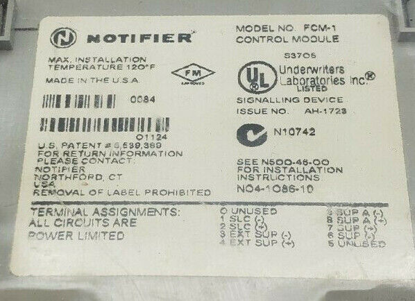 HONEYWELL NOTIFIER FCM-1 FIRE ALARM CONTROL MODULE IDP-CONTROL FCM1