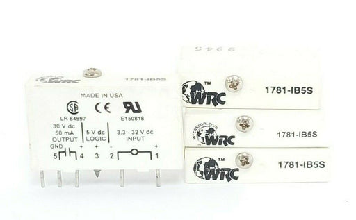 LOT OF 4 WESTERN RESERVE CONTROLS 1781-IB5S SLIM I/O MODULES 5VDC LOGIC 50MA