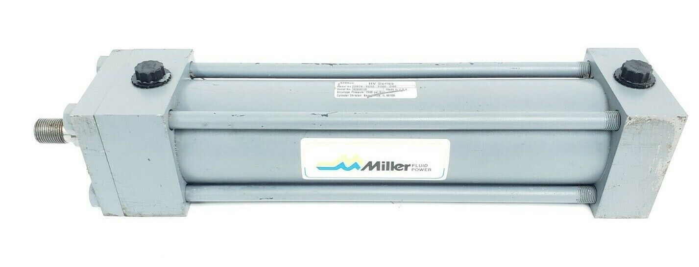 MILLER HV SERIES 50R2N-00250-01000-0100 HYDRAULIC CYLINDER 2500PSI