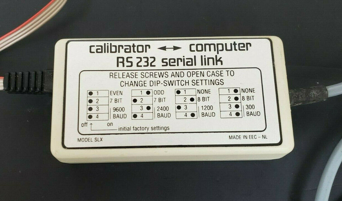 UNOMAT MODEL SLX CALIBRATOR-COMPUTER RS-232 SERIAL LINK