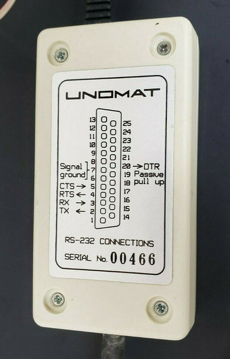 UNOMAT MODEL SLX CALIBRATOR-COMPUTER RS-232 SERIAL LINK