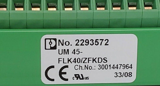 NIB PHOENIX CONTACT UM 45-FLK40/ZFKDS ORD. NO. 2293572, V/C: 01