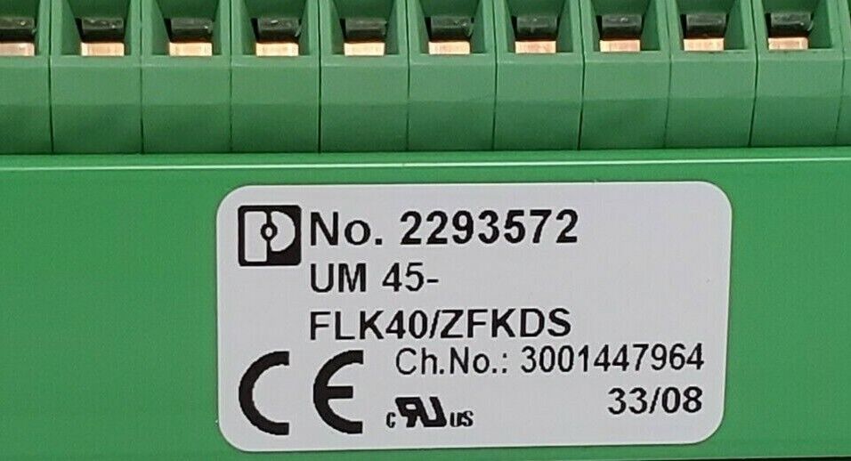 NIB PHOENIX CONTACT UM 45-FLK40/ZFKDS ORD. NO. 2293572, V/C: 01