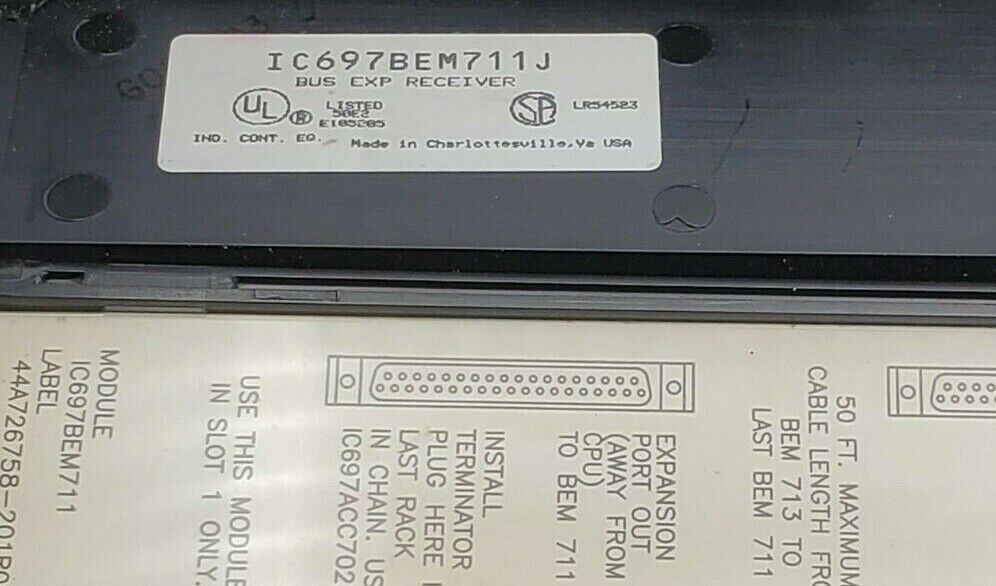 GE FANUC IC697BEM711J BUS EXPANSION RECEIVER MODULE IC697BEM711 (CHIPPED)