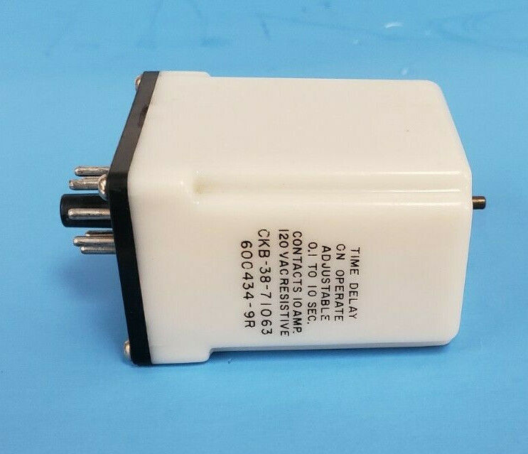 POTTER & BRUMFIELD CKB-38-71063 TIME DELAY RELAY 0.1 TO 10 SEC. W/ SL608-S