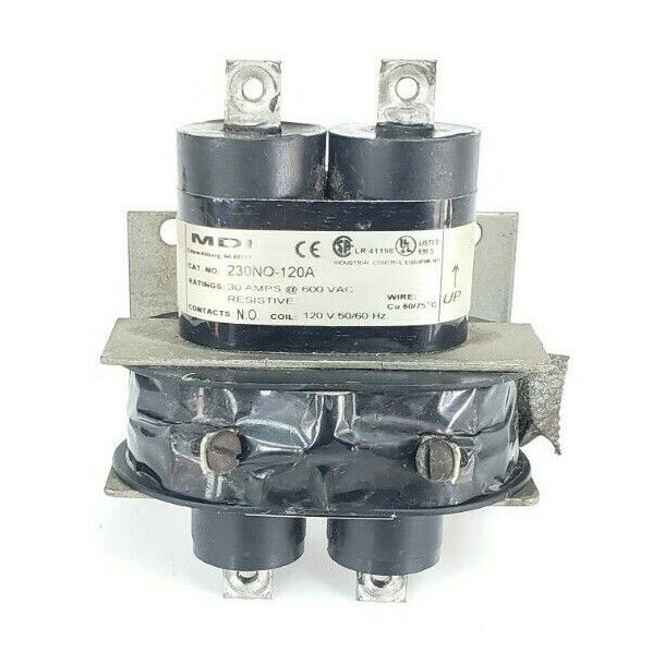 MDI 230NO-120A MERCURY CONTACTOR 30A, 600VAC, N.O., 120V 50/60HZ COIL, 230NO120A