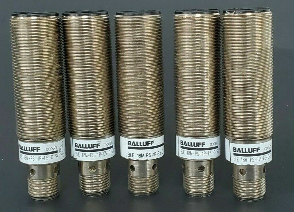 LOT OF 5 BALLUFF BLE-18M-PS-1P-E5-C-S4 RECEIVERS 551666, BLE18MPS1PE5CS4, 10-30