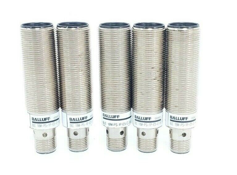 LOT OF 5 BALLUFF BLE-18M-PS-1P-E5-C-S4 RECEIVERS 551666, BLE18MPS1PE5CS4, 10-30