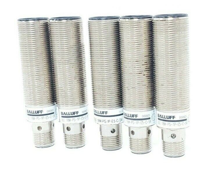 LOT OF 5 BALLUFF BLE-18M-PS-1P-E5-C-S4 RECEIVERS 551666, BLE18MPS1PE5CS4, 10-30