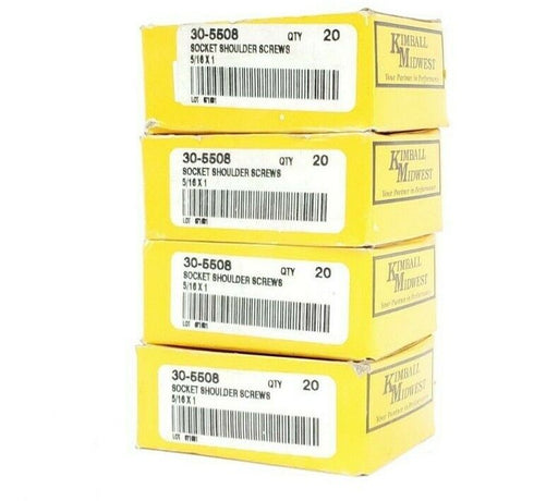 LOT OF 80 NEW KEMBALL MIDWEST 30-5508 SOCKET SHOULDER SCREWS 5/16X1