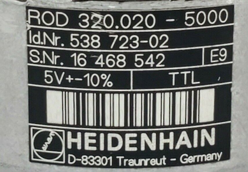 HEIDENHAIN ROD 320.020-5000 ENDODER ID. NR. 538 723-02