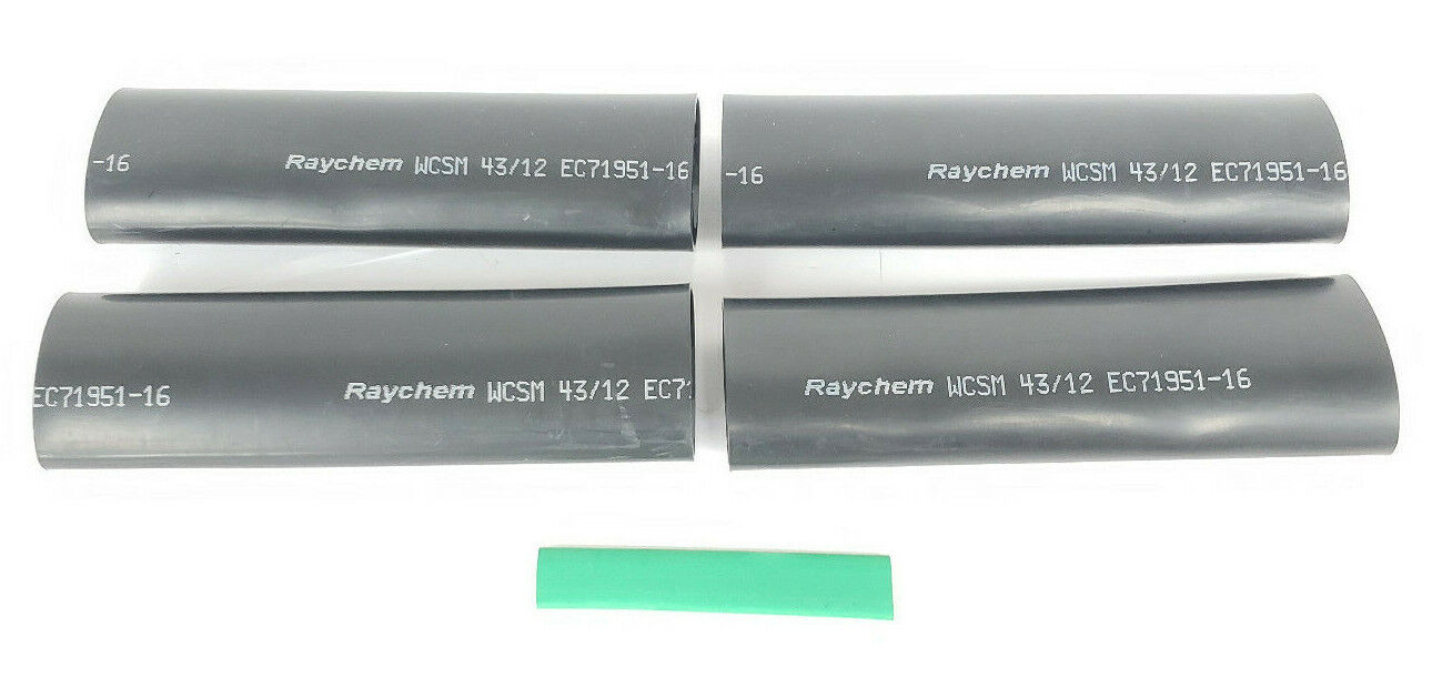 RAYCHEM HEAT SHRINK WCSM 105/30 EB71372-01 23.75" & (4) WCSM 43/12 EC71951-16 8"