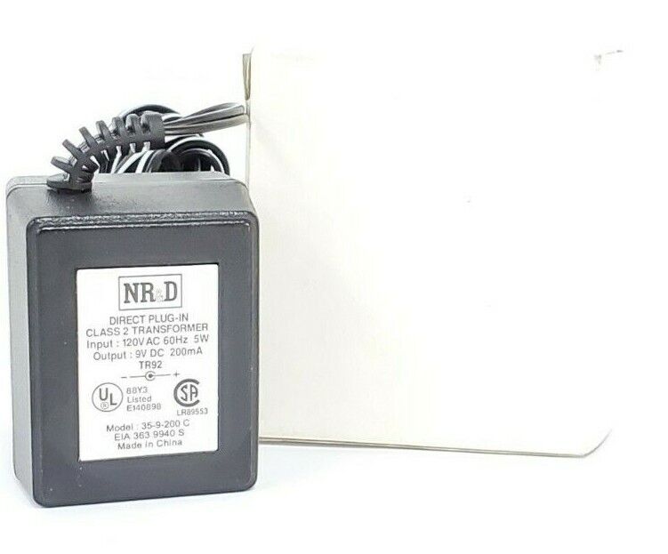 NEW NR&D 35-9-200 C POWER SUPPLY AC ADAPTER 9VDC 200mA 359200C