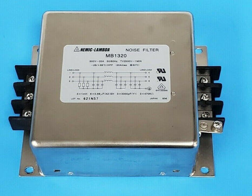 NEMIC-LAMBDA MB1320 NOISE FILTER 500V~20A 50/60HZ