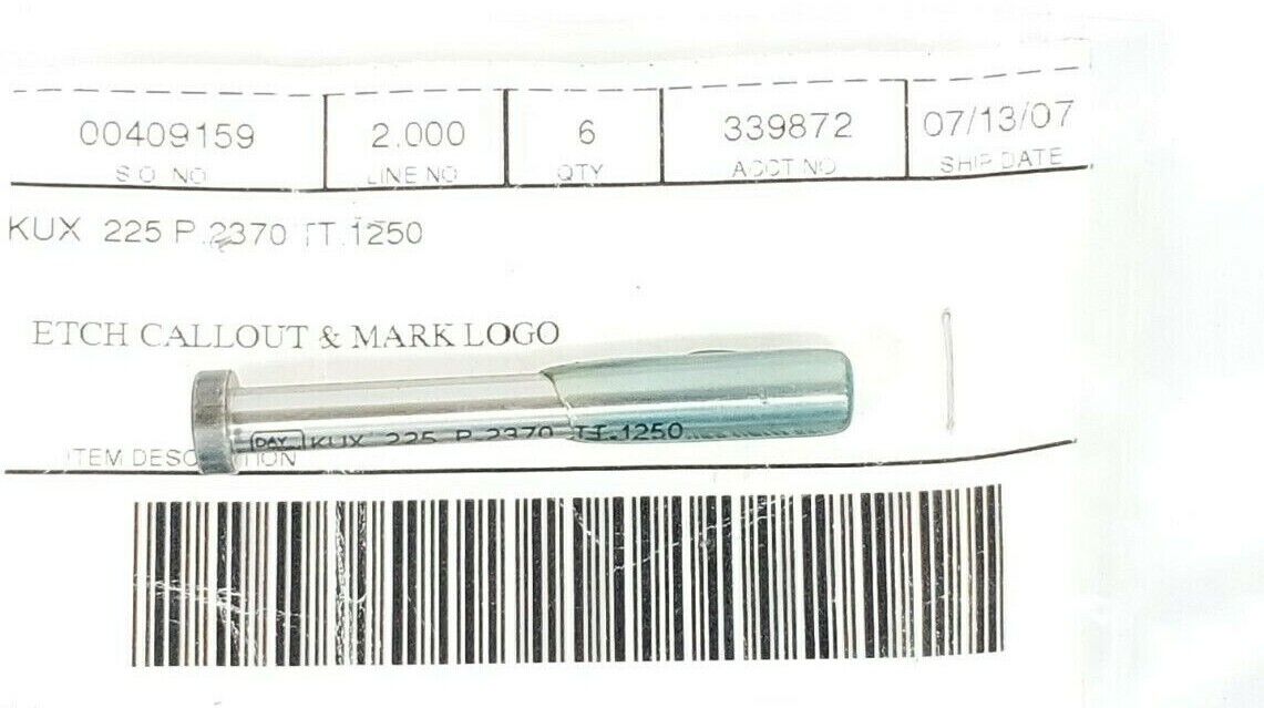 PACK OF 6 NEW DAYTON KUX-225 P.2370 TT.1250 ETCH CALLOUT & MARK LOGO PUNCHES