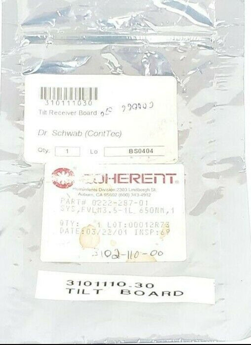 NEW CONTTEC 3102-110-00 TILT RECEIVER BOARD 2DDB-01