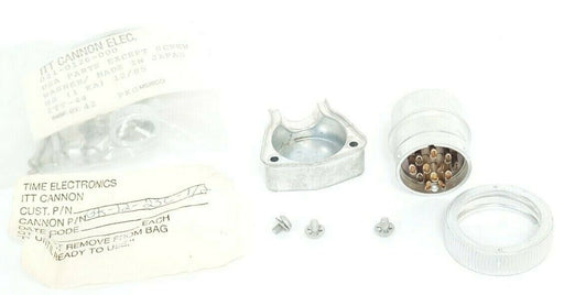 NEW TIME ELECTRONICS ITT CANNON 021-0126-000 90DEG CONNECTOR PLUG GK-12-23C-1/2