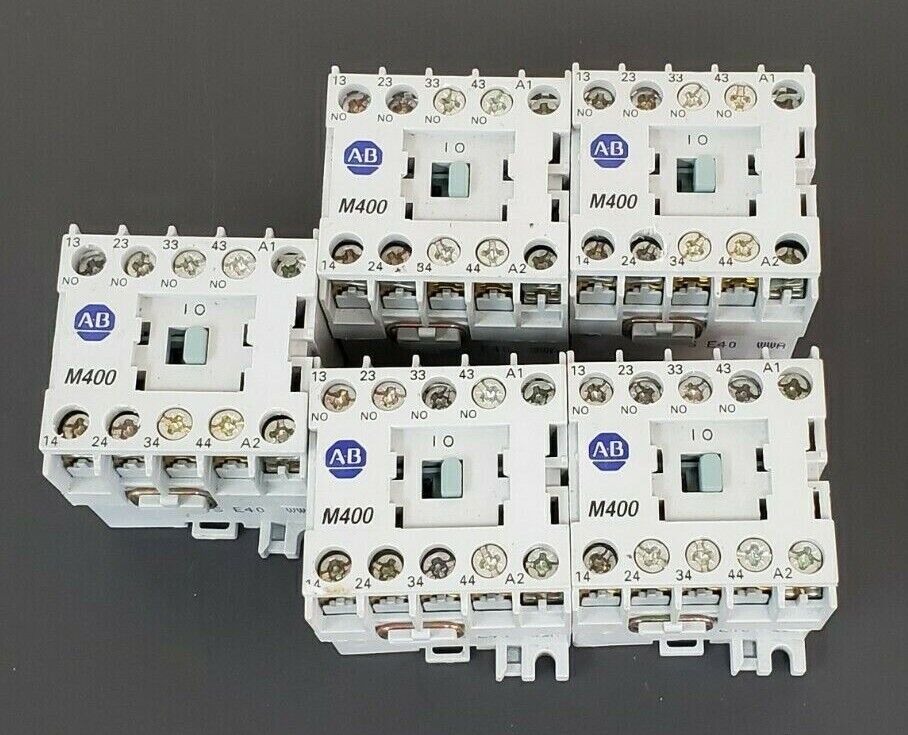 LOT OF 5 ALLEN BRADLEY 700DC-M400 RELAYS 24V DC, SER. A, 700DCM400