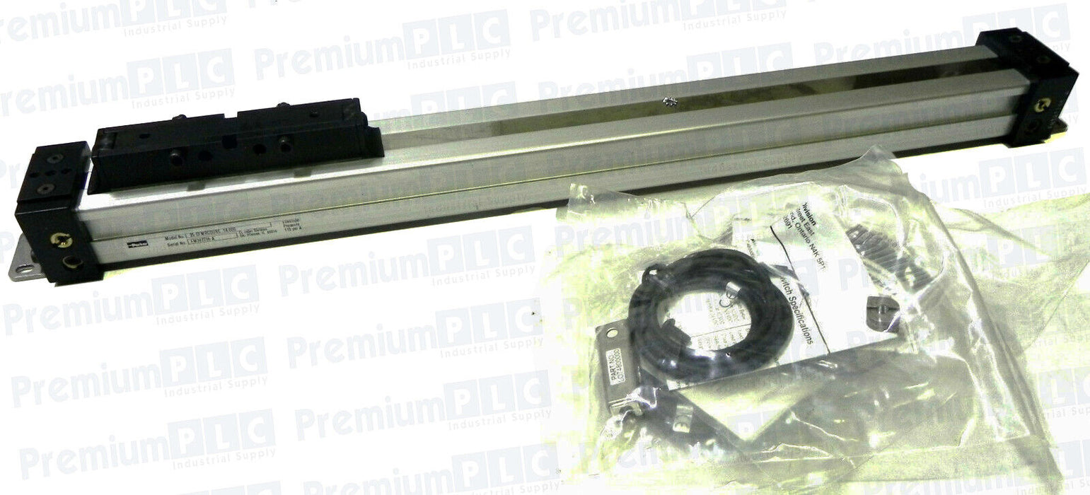 NEW PARKER-ORIGA 25-CFMRCDUSC/14.000 RODLESS CYLINDER LINEAR ACTUATOR W/SWITCHES