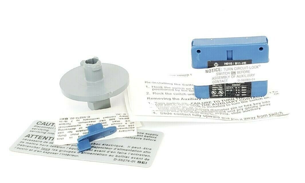 NEW HUBBELL KRAUS & NAIMER H010/B11-VE AUXILIARY CONTACT KIT 10AMP 600VAC