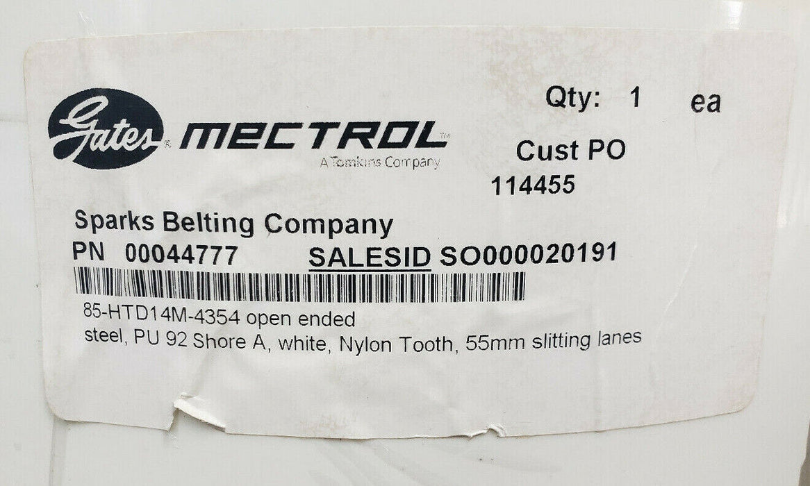 GATES MECTROL SPARKS 85-HTD14M-4354 BELT SPVBO15589|11 00044777 14MM 3-3/8" 14FT