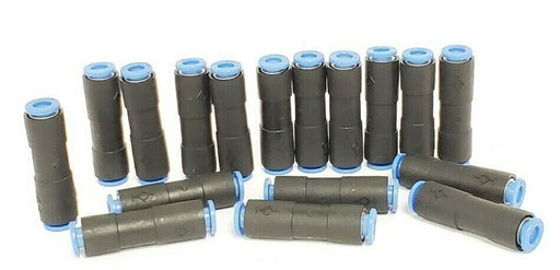 LOT OF 17 NEW SMC SPORE 6 STRAIGHT UNION FITTINGS, 6MM-6MM